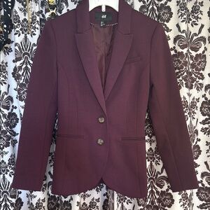 H&M Women's Burgundy Blazer